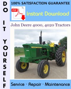 John Deere 4000, 4020 Tractors Technical Manual