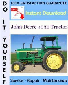 John Deere 4030 Tractor Technical Manual