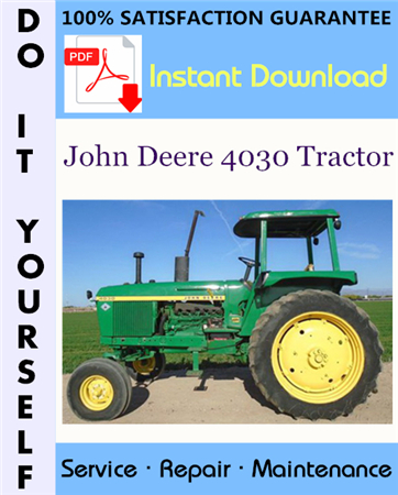 John Deere 4030 Tractor Technical Manual