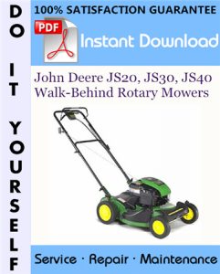 John Deere JS20, JS30, JS40 Walk-Behind Rotary Mowers Technical Manual