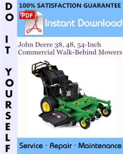 John Deere 38, 48, 54-Inch Commercial Walk-Behind Mowers Technical Manual