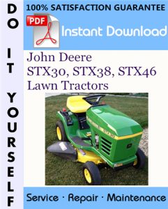 John Deere STX30, STX38, STX46 Lawn Tractors Technical Manual