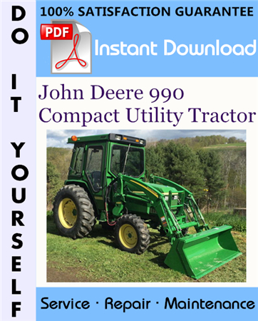 John Deere 990 Compact Utility Tractor Technical Manual