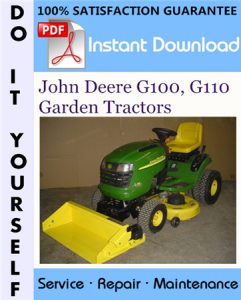 John Deere G100, G110 Garden Tractors Technical Manual