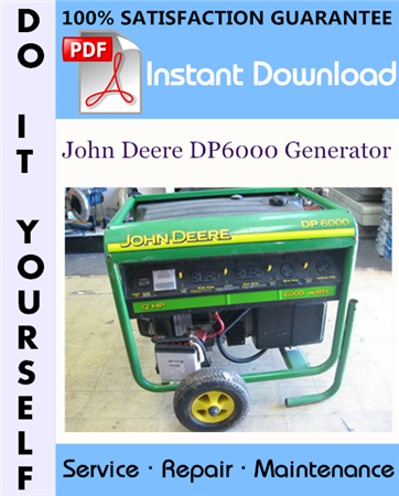 John Deere DP6000 Generator Technical Manual