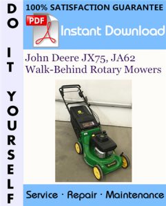 John Deere JX75, JA62 Walk-Behind Rotary Mowers