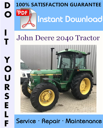 John Deere 2040 Tractor Technical Manual