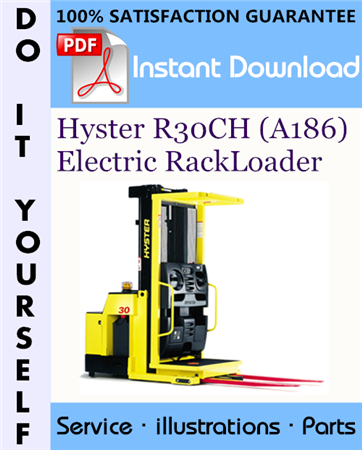 Hyster R30CH (A186) Electric RackLoader Parts Manual