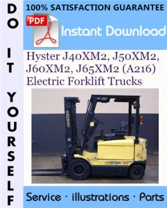 Hyster J40XM2, J50XM2, J60XM2, J65XM2 (A216) Electric Forklift Trucks Parts Manual