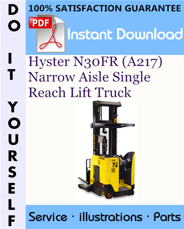 Hyster N30FR (A217) Narrow Aisle Single Reach Lift Truck Parts Manual