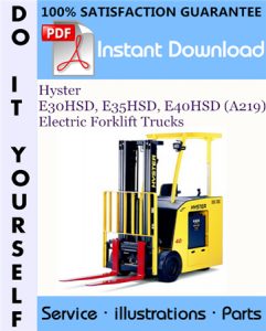 Hyster E30HSD, E35HSD, E40HSD (A219) Electric Forklift Trucks Parts Manual