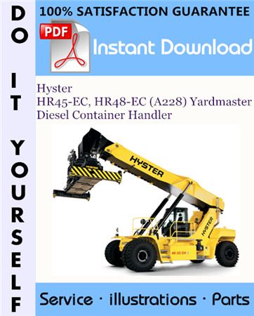 Hyster HR45-EC, HR48-EC (A228) Yardmaster Diesel Container Handler Parts Manual