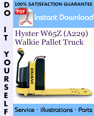 Hyster W65Z (A229) Walkie Pallet Truck Parts Manual