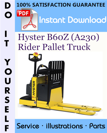 Hyster B60Z (A230) Rider Pallet Truck Parts Manual