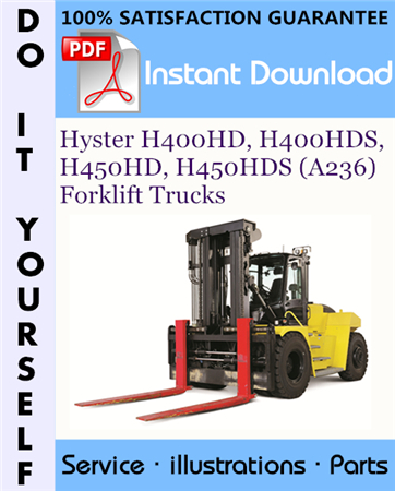 Hyster H400HD, H400HDS, H450HD, H450HDS (A236) Forklift Trucks Parts Manual