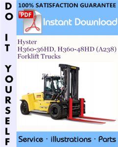 Hyster H360-36HD, H360-48HD (A238) Forklift Trucks Parts Manual