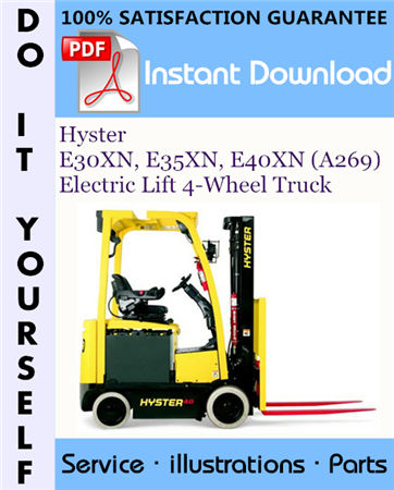 Hyster E30XN, E35XN, E40XN (A269) Electric Lift 4-Wheel Truck Parts Manual