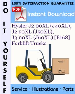 Hyster J2.00XL (J40XL), J2.50XL (J50XL), J3.00XL (J60XL) [B168] Forklift Trucks Parts Manual