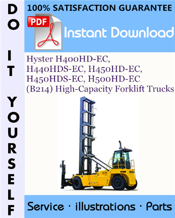 Hyster H400HD-EC, H440HDS-EC, H450HD-EC, H450HDS-EC, H500HD-EC (B214) High-Capacity Forklift Trucks