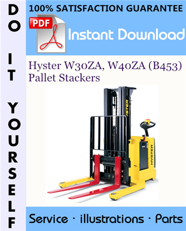 Hyster W30ZA, W40ZA (B453) Pallet Stackers Parts Manual