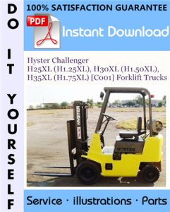 Hyster Challenger H25XL (H1.25XL), H30XL (H1.50XL), H35XL (H1.75XL) [C001] Forklift Trucks Parts Manual