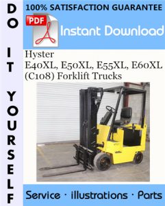 Hyster E40XL, E50XL, E55XL, E60XL (C108) Forklift Trucks Parts Manual