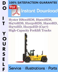 Hyster H800HDS, H900HDS, H970HDS, H1050HDS, H900HD, H970HD, H1050HD (C917) High-Capacity Forklift Trucks Parts Manual