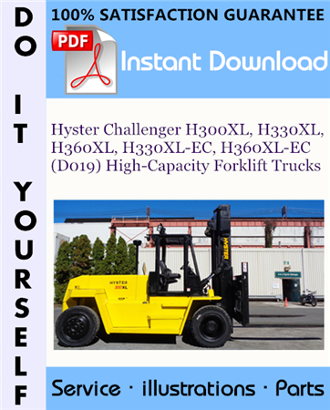 Hyster Challenger H300XL, H330XL, H360XL, H330XL-EC, H360XL-EC (D019) High-Capacity Forklift Trucks