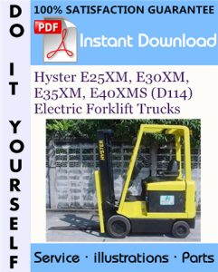 Hyster E25XM, E30XM, E35XM, E40XMS (D114) Electric Forklift Trucks Parts Manual