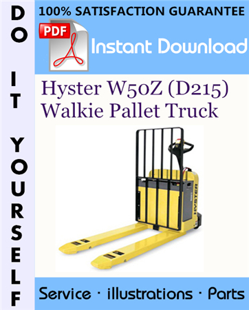 Hyster W50Z (D215) Walkie Pallet Truck Parts Manual