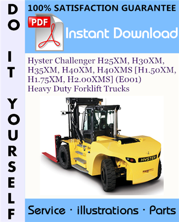 Hyster Challenger H25XM, H30XM, H35XM, H40XM, H40XMS [H1.50XM, H1.75XM, H2.00XMS] (E001) Heavy Duty Forklift Trucks