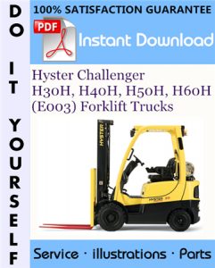 Hyster Challenger H30H, H40H, H50H, H60H (E003) Forklift Trucks Parts Manual