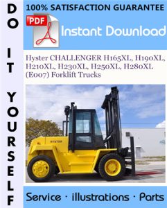 Hyster CHALLENGER H165XL, H190XL, H210XL, H230XL, H250XL, H280XL (E007) Forklift Trucks Parts Manual