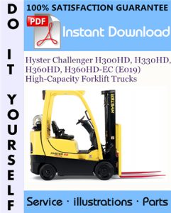 Hyster Challenger H300HD, H330HD, H360HD, H360HD-EC (E019) High-Capacity Forklift Trucks Parts Manual