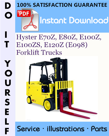 Hyster E70Z, E80Z, E100Z, E100ZS, E120Z (E098) Forklift Trucks Parts Manual