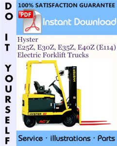 Hyster E25Z, E30Z, E35Z, E40Z (E114) Electric Forklift Trucks Parts Manual