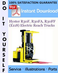 Hyster R30F, R30FA, R30FF (E118) Electric Reach Trucks Parts Manual