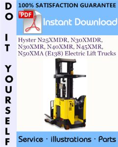 Hyster N25XMDR, N30XMDR, N30XMR, N40XMR, N45XMR, N50XMA (E138) Electric Lift Trucks Parts Manual