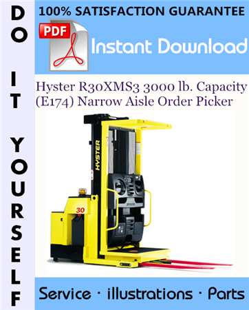 Hyster R30XMS3 3000 lb. Capacity (E174) Narrow Aisle Order Picker Parts Manual