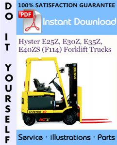 Hyster E25Z, E30Z, E35Z, E40ZS (F114) Forklift Trucks Parts Manual