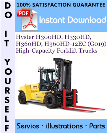 Hyster H300HD, H330HD, H360HD, H360HD-12EC (G019) High-Capacity Forklift Trucks Parts Manual