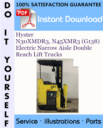 Hyster N30XMDR3, N45XMR3 (G138) Electric Narrow Aisle Double Reach Lift Trucks Parts Manual