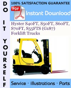 Hyster S40FT, S50FT, S60FT, S70FT, S55FTS (G187) Forklift Trucks Parts Manual