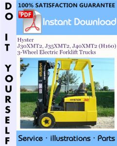 Hyster J30XMT2, J35XMT2, J40XMT2 (H160) 3-Wheel Electric Forklift Trucks Parts Manual