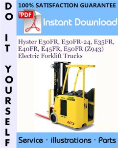 Hyster E30FR, E30FR-24, E35FR, E40FR, E45FR, E50FR (Z943) Electric Forklift Trucks Parts Manual