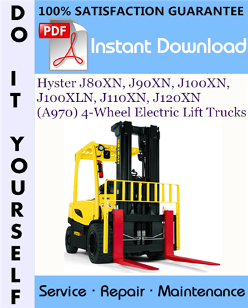 Hyster J80XN, J90XN, J100XN, J100XLN, J110XN, J120XN (A970) 4-Wheel Electric Lift Trucks