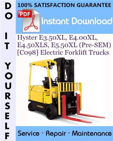 Hyster E3.50XL, E4.00XL, E4.50XLS, E5.50XL (Pre-SEM) [C098] Electric Forklift Trucks