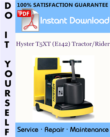 Hyster T5XT (E142) Tractor/Rider Service Repair Workshop Manual