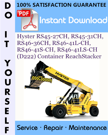 Hyster RS45-27CH, RS45-31CH, RS46-36CH, RS46-41L-CH, RS46-41S-CH, RS46-41LS-CH