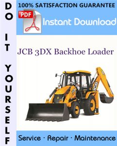 JCB 3DX Backhoe Loader Service Repair Workshop Manual